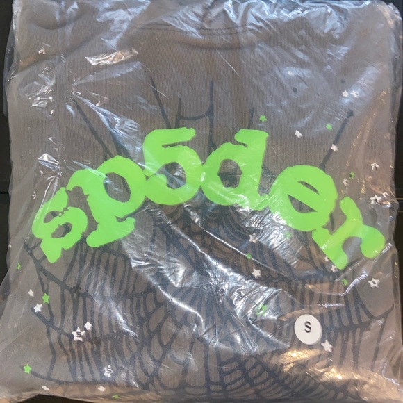 Sp5der World Wide Slate Grey Hoodie